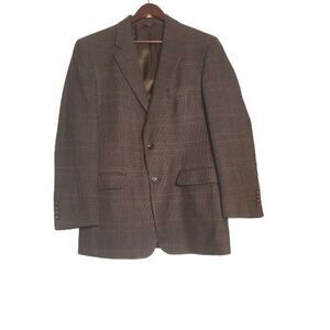 JOS A BANK 100% Wool Plaid Jacket  42L
5-06